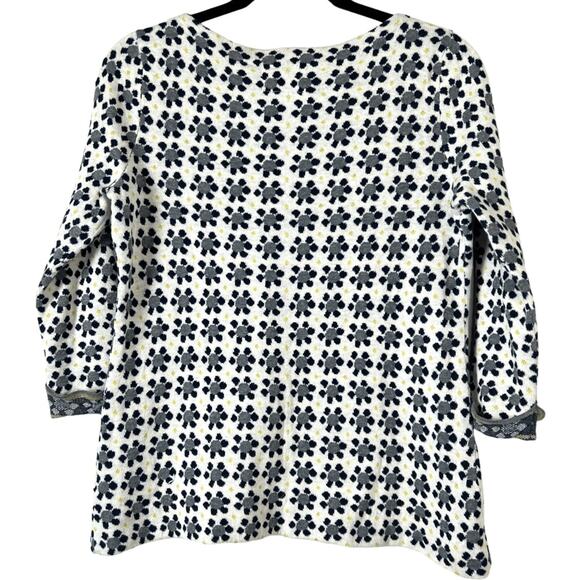 Anthropologie Field Flower Crewneck Floral Sweater 3/4 Sleeves Sz M - Picture 8 of 9